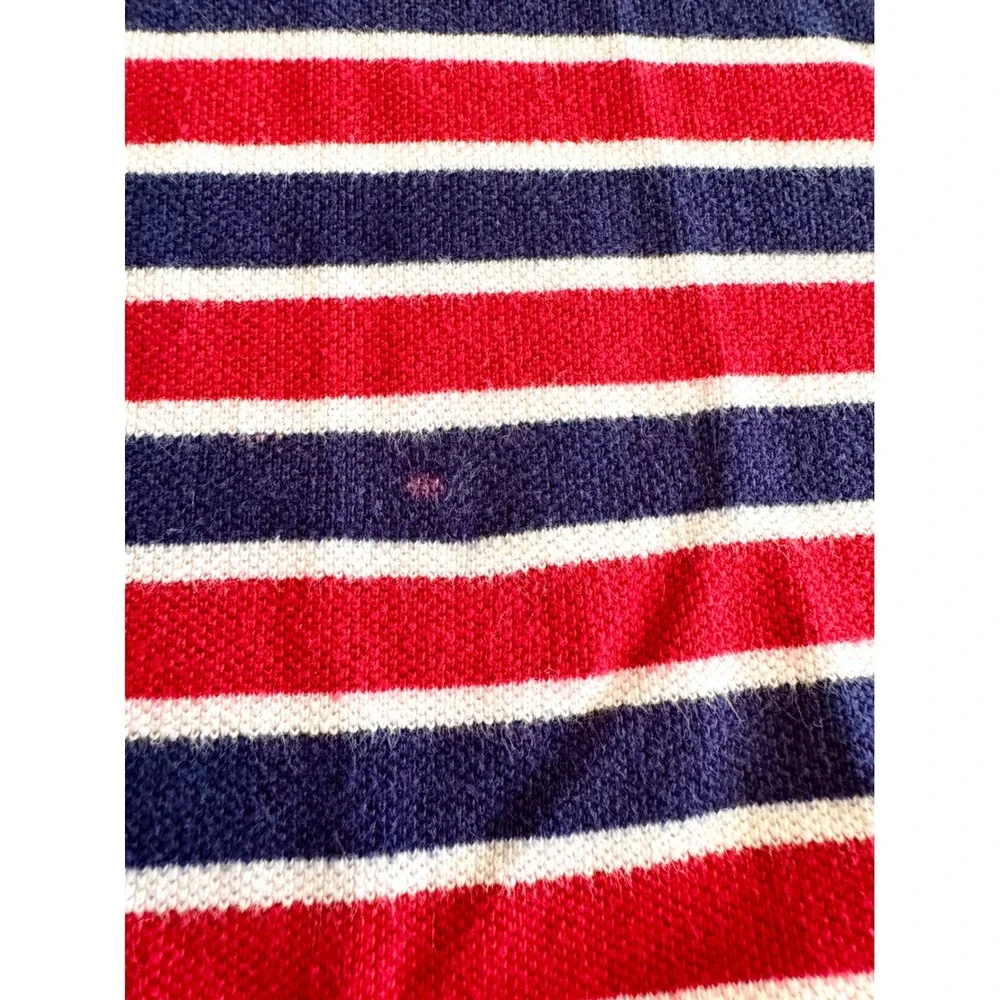 Polo Ralph Lauren Boys S 8 Red White Blue Striped Short Sleeve Polo Shirt